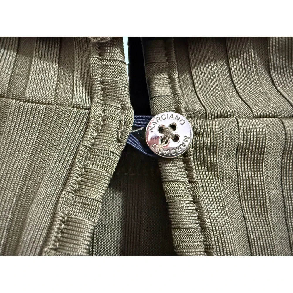 GUESS Marciano Olive Green‎ Ribbed Turtleneck Long Sleeve Bodycon Dress